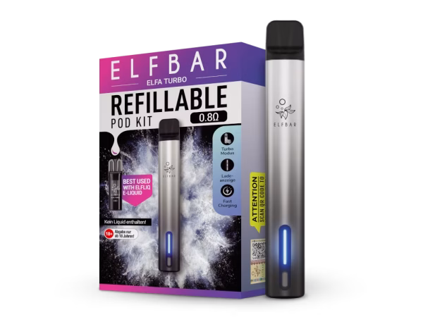 ELFBAR ELFA Turbo Pod Kit 550 mAh Akku Aurora Black